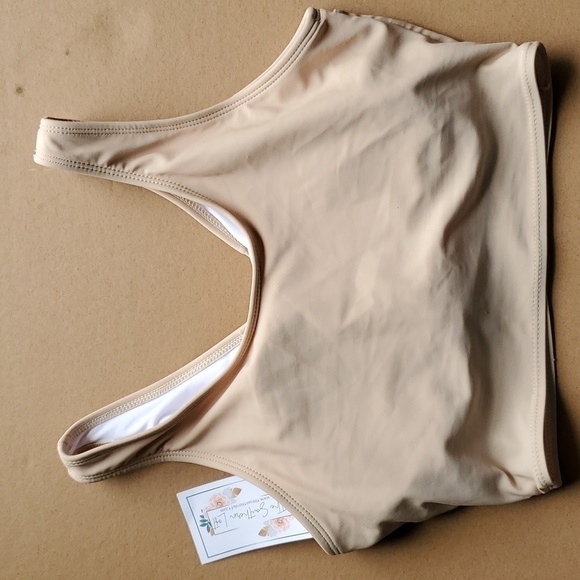 Southern Loft Take Me away Cross swim top Tan Small Or Medium NWT - Picture 2 of 8